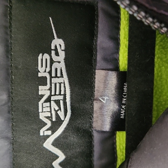 Kids Black and Green Hooded Puffer Jacket - Picture 2 of 5